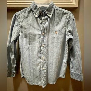 Polo Ralph Lauren Boy’s Shirt Size 6 EUC Worn Once Denim Color Lightweight